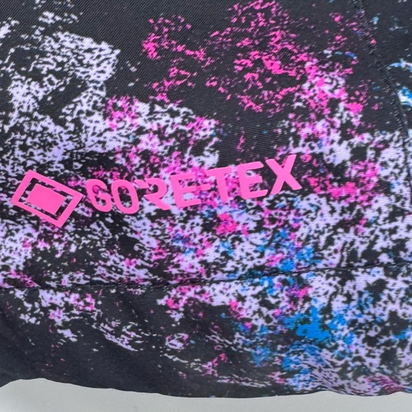 Spyder Echo Gtx GoreTex Black and Pink Ski Pants with Artistic Design - Picture 7 of 11